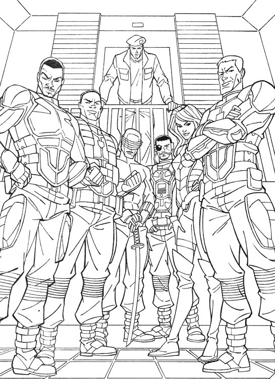 Plansa de colorat cu G.I. Joe 12 4